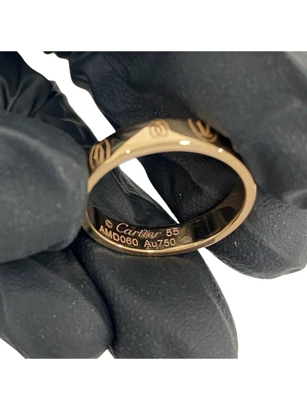 Cartier Happy Birthday Ring Logo Stamp 55 Pink Gold